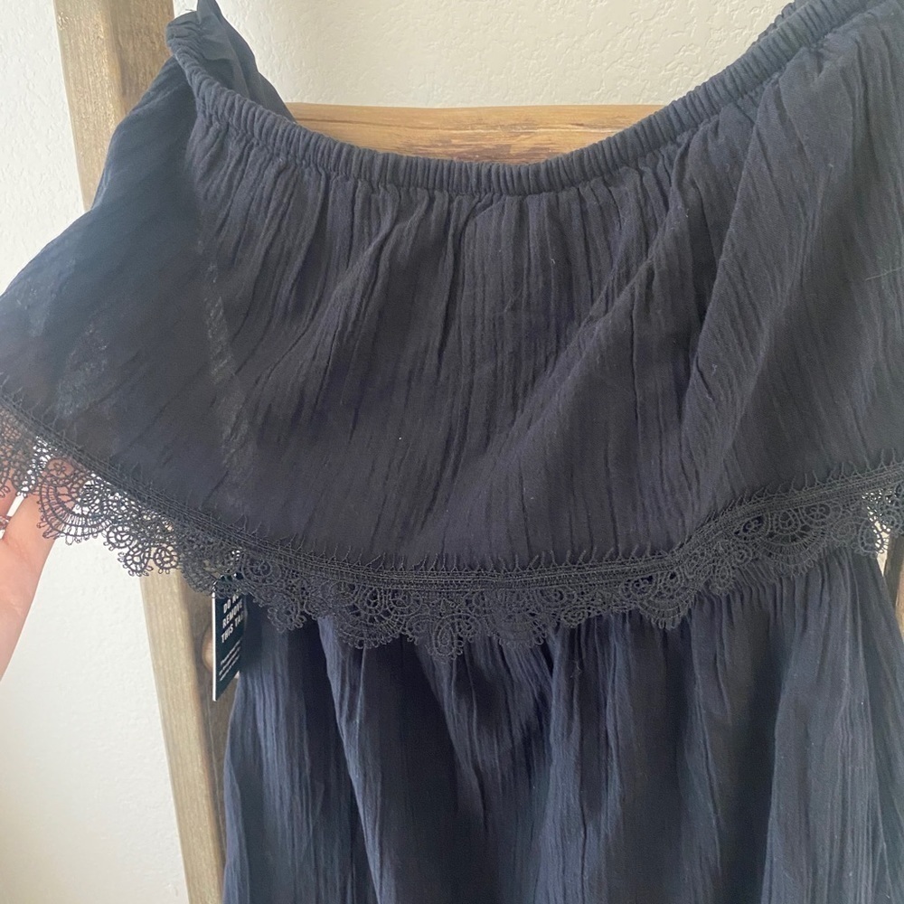 NWT black express strapless dress - Picture 2 of 8